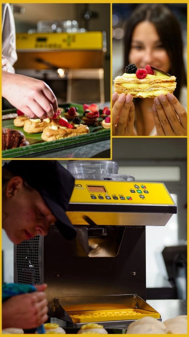 Mașină multifuncțională de înghețată, creme și pasteurizator 40 L/h, răcire cu aer, RoboCream - Img 6