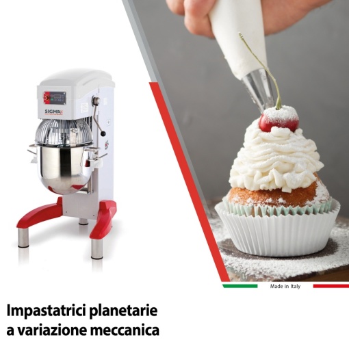 Mixer planetar 20 Litri, viteza variabilă 7 trepte, Sigma Italia - Img 3