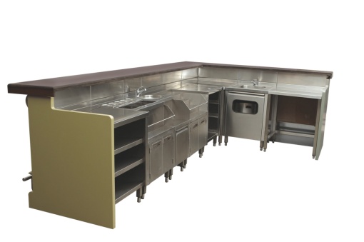 Mobilier neutru pentru bar 390x236xh 85/107 cm - Img 3