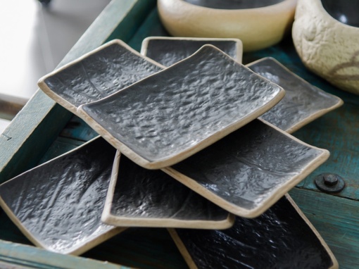 Platou negru sushi 17x12x2,5 cm, set de 4 bucăți, Sucro PuraSangre - Img 5