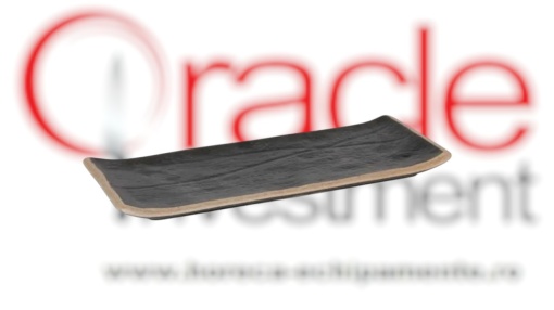 Platou negru sushi 29x11,5x2,5 cm, set de 4 bucăți, Sucro PuraSangre