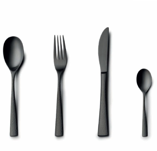 Set de 12 lingurițe desert negre mat, MERCURY MATT BLACK - Img 2