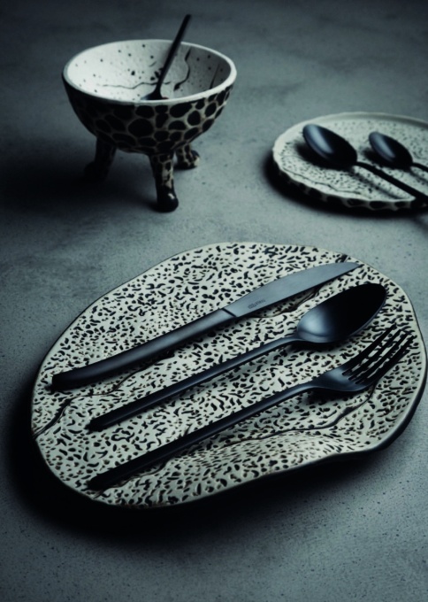 Set de 12 lingurițe negru mat, NATURE MATT BLACK - Img 2