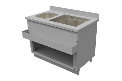 Stație bar de cocktail varianta mică, 1200x700x900h mm - Img 3
