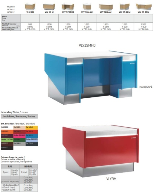 Tejghea pentru casă de marcat 1035x745 mm, Infrico - Img 2