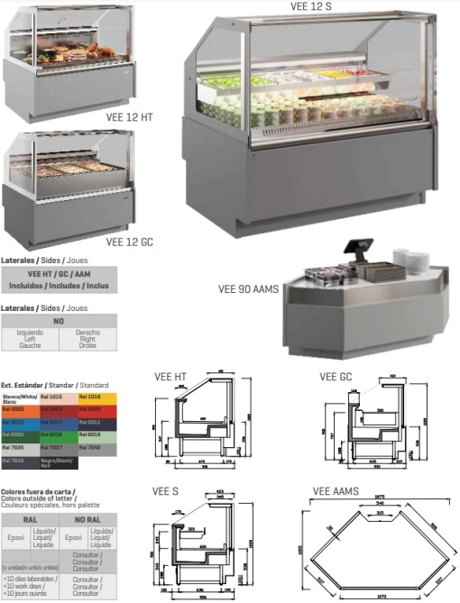 Vitrină caldă de expunere gastronomică 1330x1220 mm, supermarket, magazin Infrico - Img 7