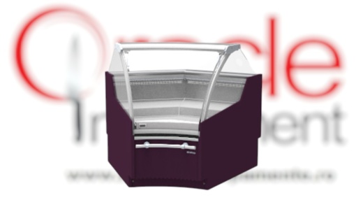 Vitrină frigorifică de expunere, curbată, inox 1531x1220 mm, Infrico