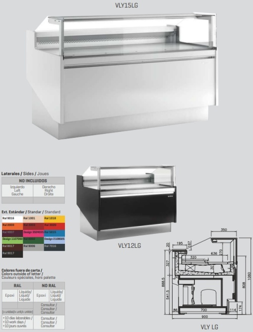 Vitrină frigorifică de expunere prăjituri, inox 1562x1060 mm, patiserie, cofetărie sau brutărie Infrico - Img 5