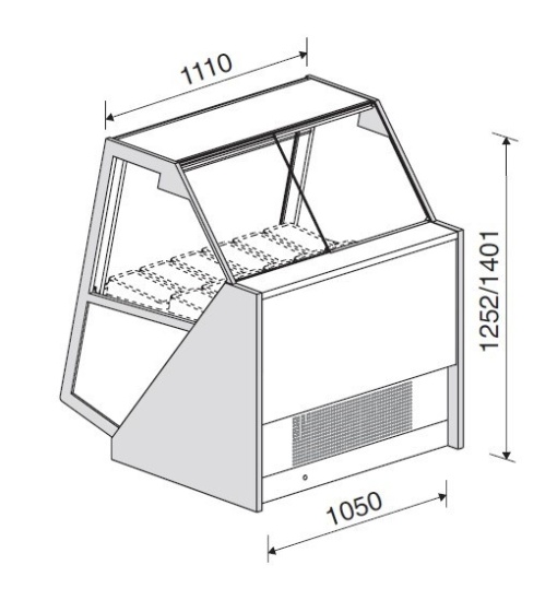Vitrină frigorifică pentru prezentare înghețată Gelato, PREMIUM G6 (1250x1400 mm) - Img 4