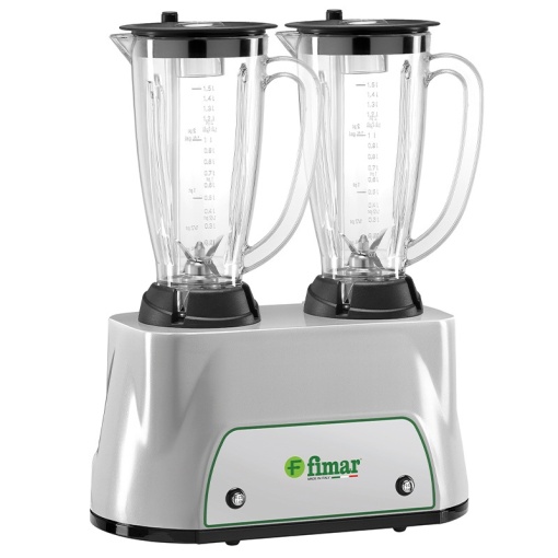 Blender profesional dublu 1,5+1,5 litri, pahare din policrbonat, Fimar - Img 2