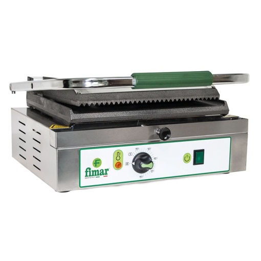 Contact grill 340x230 mm cu placă netedă/striată, Fimar - Img 2