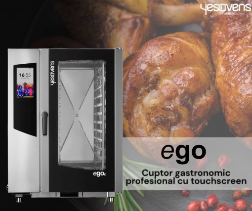 Cuptor electric combisteamer EGO 11 tăvi GN1/1, control touchscreen - Img 2
