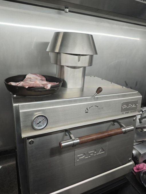 Cuptor pentru steak pe cărbuni, deschidere verticală, Pira 70 Silver SD - Img 7