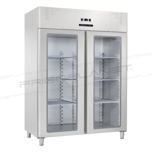 Dulap congelare din inox cu 2 uși sticlă, 1330 litri, Amitek - Img 6