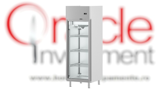 Dulap frigorific din inox cu ușă de sticlă, 580 litri, Infrico