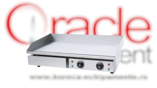 Fry top electric cu suprafață netedă cromată, 73x47 cm