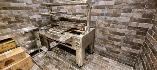 Grătar profesional Barbeque pentru Steak pe cărbuni, PIRA BBQ Combi Silver 150 - Img 4