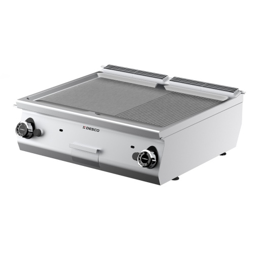 Grill dublu pe gaz cu placă netedă/striată, de banc Desco - Img 10