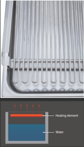 Grill electric cu apă, striat - Img 3