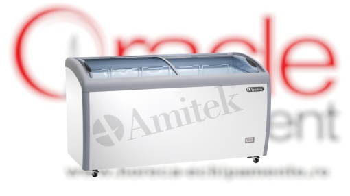 Ladă frigorifică cu geam de sticlă, 300 L, 0+8°C/≤-18°C, Amitek