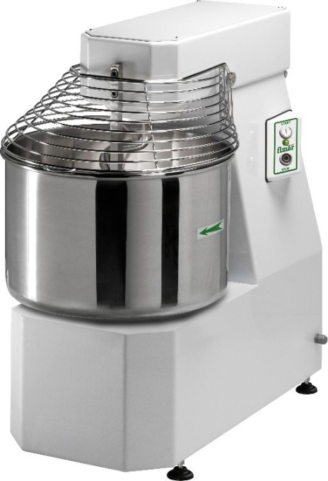 Malaxor cu spirală, cap rabatabil și cuvă fixă, 50 kg, 2 viteze, Fimar - Img 2