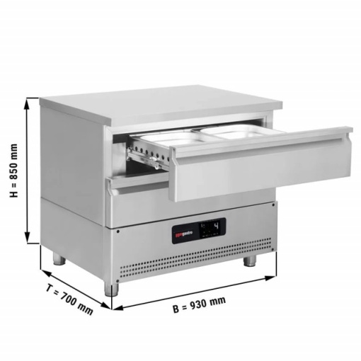 Masa congelare cu 2 sertare - 0,93 m - pentru GN 2/1