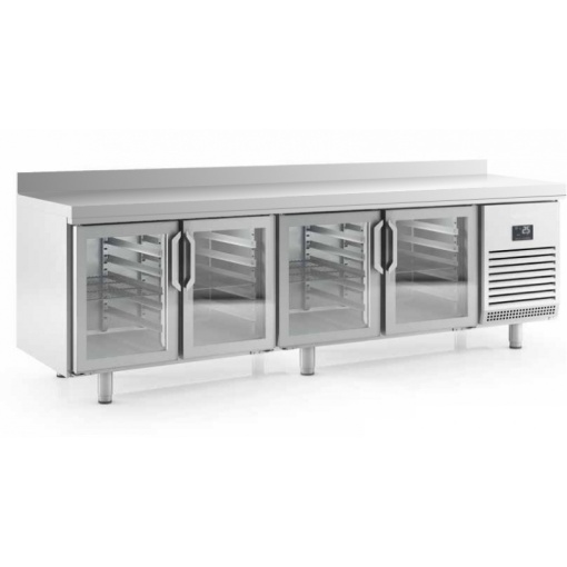 Masă frigorifică cu 4 uși de sticlă 2452x600x850 mm, 510 L, Infrico Spania - Img 5