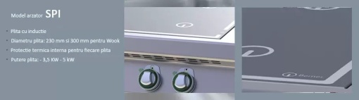 Mașină de gătit electrică cu inducție, 4 plite cu suport - Img 3
