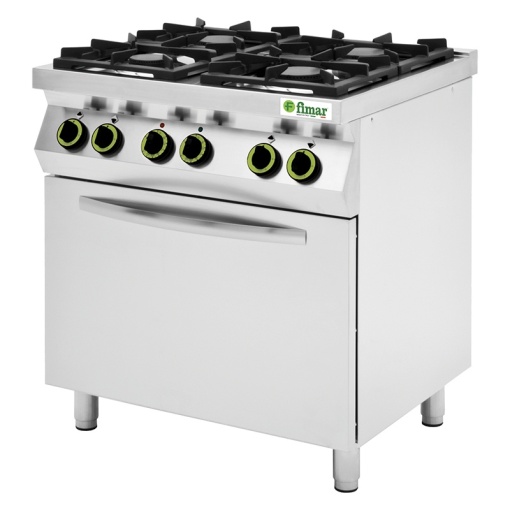 Mașină de gătit gaz cu 4 arzătoare fontă și cuptor electric, Fimar - Img 2