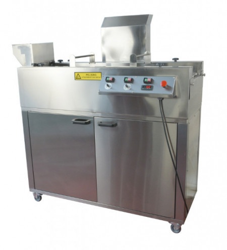 Mașină tip bandă pentru prăjire (friteuză), blansare sau fierbere, pe gaz, 250 L, bandă 440 mm - Img 2