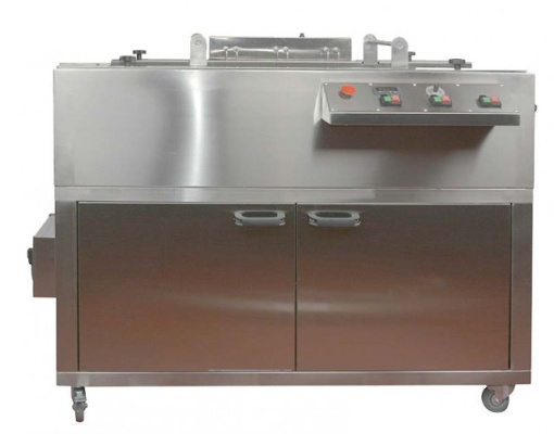 Mașină tip bandă pentru prăjire (friteuză), blansare sau fierbere, electrică, 100 L, bandă 440 mm - Img 2