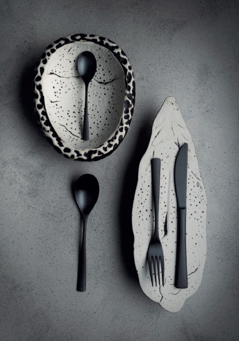 Set de 12 lingurițe desert negre mat, MERCURY MATT BLACK - Img 3