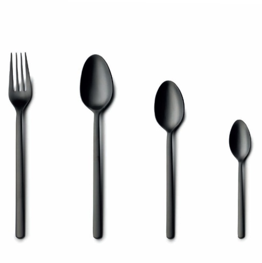 Set de 12 lingurițe negru mat, NATURE MATT BLACK - Img 3