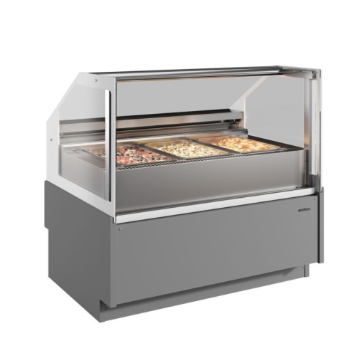 Vitrină caldă de expunere gastronomică 1330x1220 mm, supermarket, magazin Infrico - Img 8