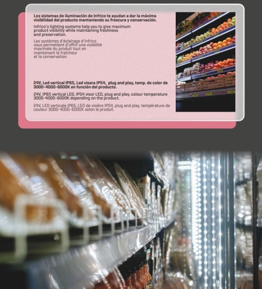 Vitrină de congelare mixtă 1250x2000 mm, plug in de expunere magazin sau supermarket, Infrico - Img 3