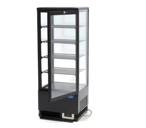 Vitrină frigorifică verticală, 98 Litri neagră - Img 5