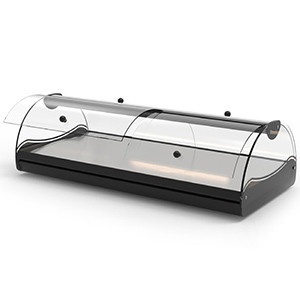 Vitrină neutră cu LED, 1175x395x245 mm, Sayl - Img 2