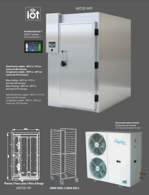 Abatitor Blast chiller ROLL IN, 3633 litri, Infrico - Img 6