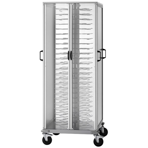 Cărucior neutru tip dulap pentru 96 farfurii Ø 18/23 cm, Forcar - Img 2
