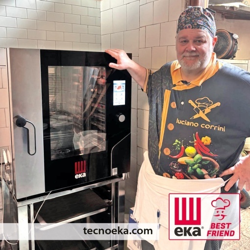 Cuptor electric combisteamer 4 tăvi 60x40 cm touchscreen, Eka Italia - Img 6