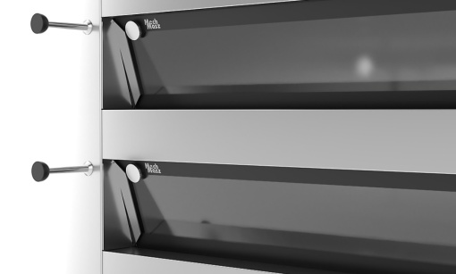 Cuptor electric pentru panificație cu 2 vetre (4 tăvi 60x40/vatră), sistem de abur, hotă și suport - Img 5