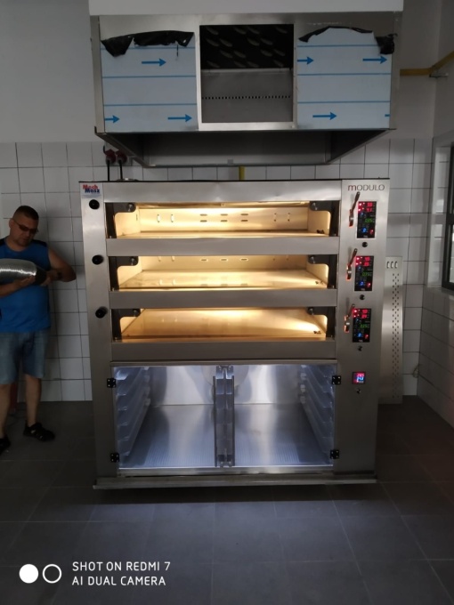 Cuptor electric pentru panificație cu 3 vetre, hotă și dospitor - Img 16
