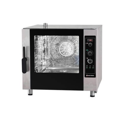 Cuptor pe gaz combisteamer 4 tăvi 60x40 cm, electromecanic, Flexo Catering Inoxtrend - Img 7