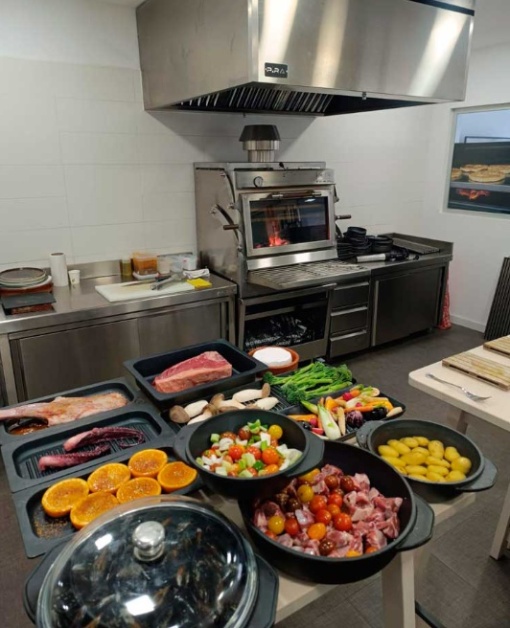 Cuptor pentru steak pe cărbuni cu suport, hotă și grill Pira 80 XXL Silver ED - Img 6