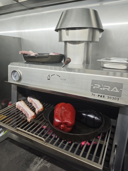 Cuptor pentru steak pe cărbuni, deschidere verticală, Pira 70 Silver SD - Img 4