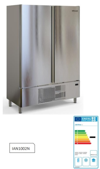 Dulap congelare de inox cu 2 uși, 1070 litri, Infrico - Img 4