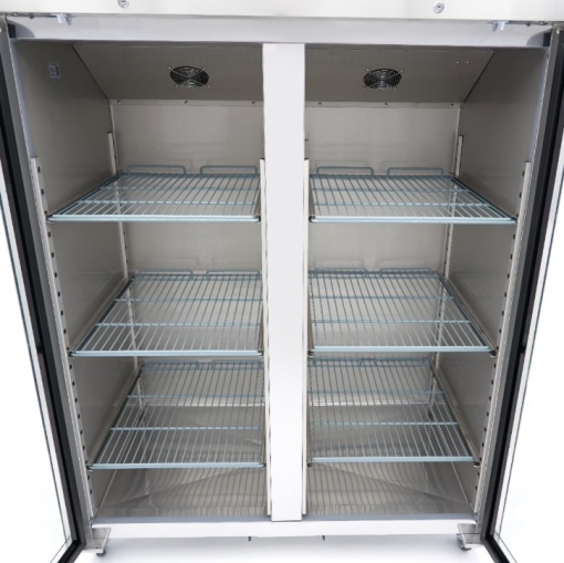 Dulap de congelare cu uși de sticlă, inox 1200 litri, cu roți, Maxima - Img 5