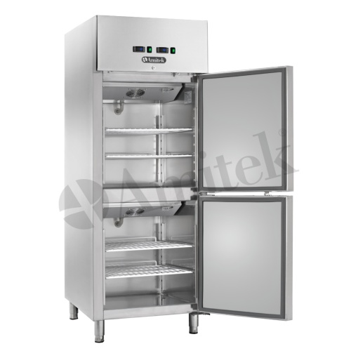 Dulap frigorific cu congelator din inox, 225+225 litri, -2/+8°C, -18/-22°C, Amitek - Img 2