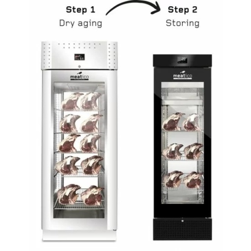 Dulap frigorific păstrare carne maturată cu ușă sticlă, 150 kg, STORAGE GREEN 700 BLACK - Img 2