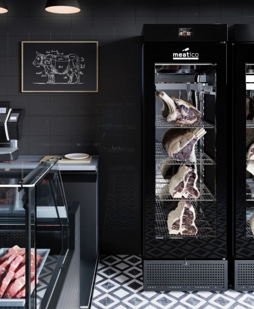 Dulap frigorific păstrare carne maturată cu ușă sticlă, 150 kg, STORAGE 700 BLACK GREEN - Img 8